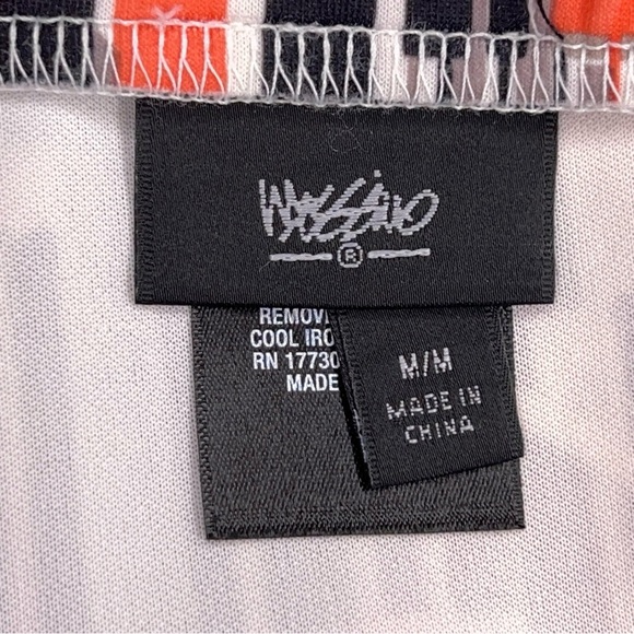 New Medium Mossimo Pencil Skirt Black White Orange Geometric NWT Lined Zip - Picture 13 of 14